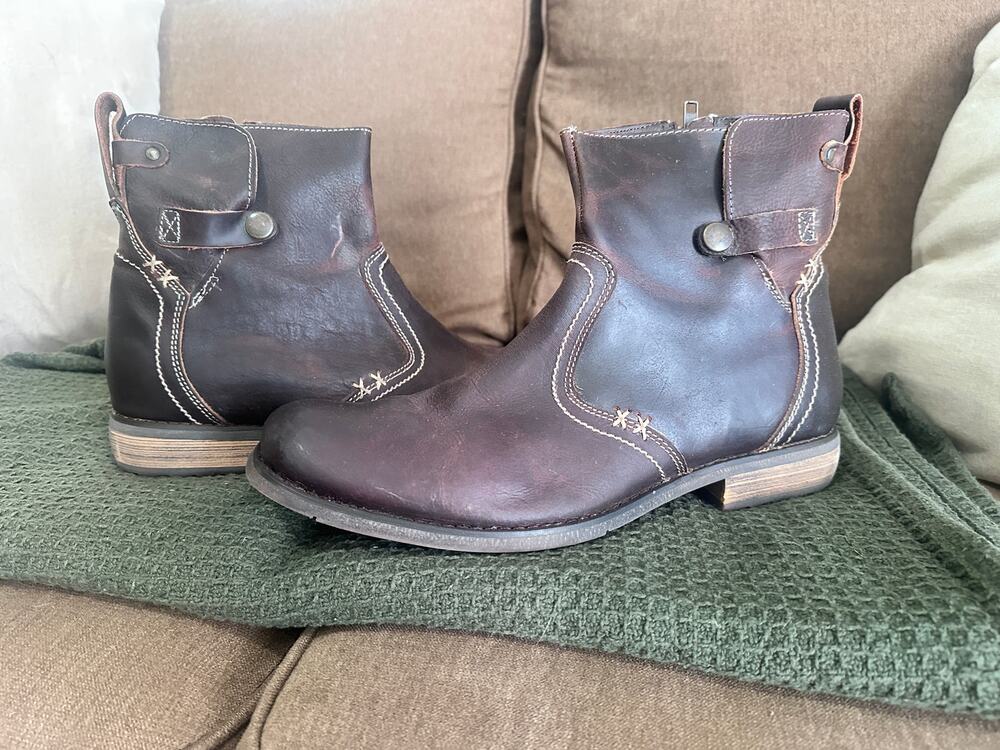 Bedstü Tye Men’s Distressed Leather Ankle Boot Size US 11